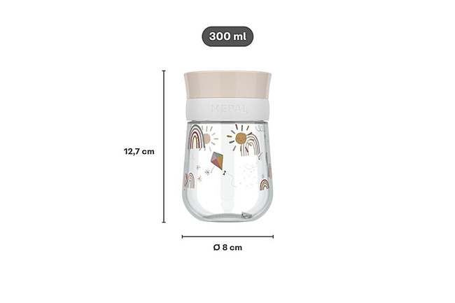 Kubek Dziecięcy Treningowy Do Nauki Picia Mio 300 Ml Sunshine & Rainbow - Mepal