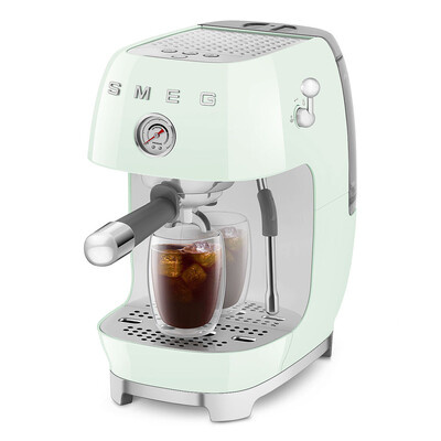 Smeg - Ekspres do kawy, kolbowy ECF03PGEU 50's Style - zielony
