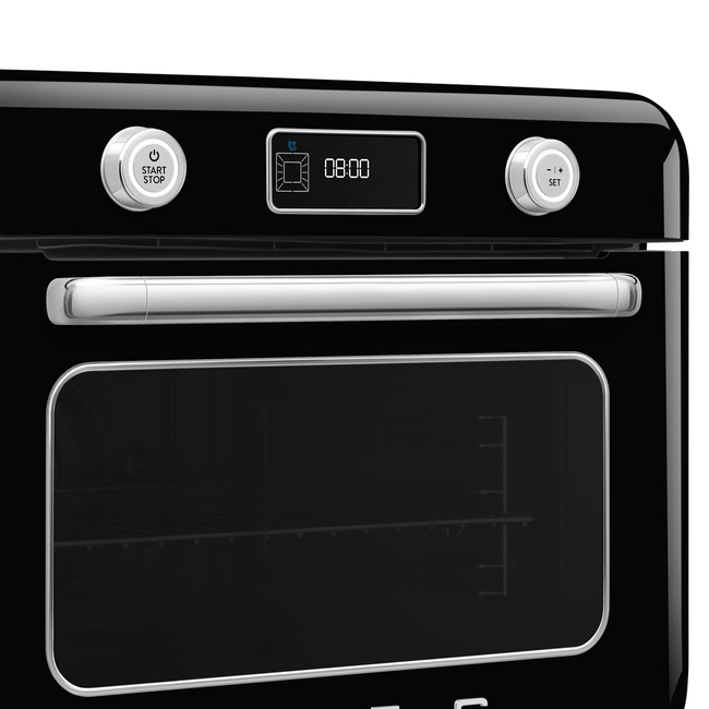 Smeg - Piekarnik nablatowy z funkcją pary 50's Style - czarny COF01BLEU