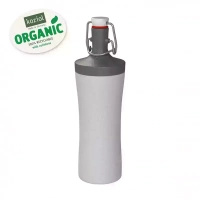 Butelka na wodę Organic Plopp To Go - szara - Koziol