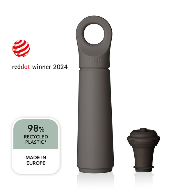Pompka próżniowa do wina Vacu Vin Wine Saver Loop Graphite z 1 korkiem