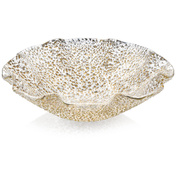 Miska szklana muszla Ø 25 cm - złota special - Ivv