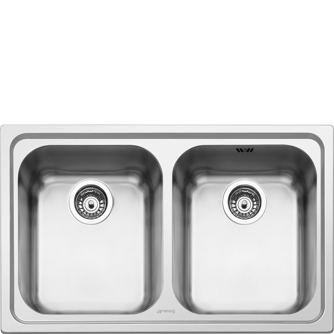 Smeg - Zlewozmywak ze stali nierdzewnej OMNI SP792-2 Stal nierdzewna