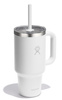 Biały kubek termiczny Hydro Flask 32 oz Travel Tumbler z uchwytem i słomką