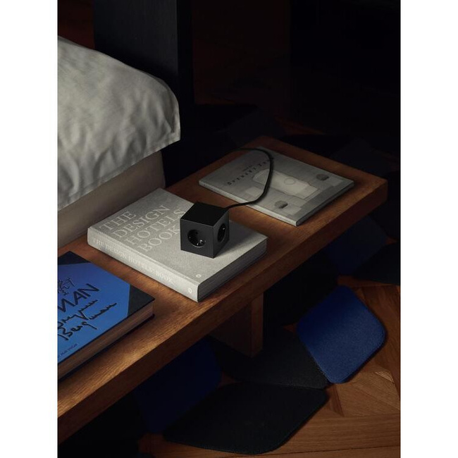 Listwa zasilająca Square 1 z podwójnym Usb-c 30 w i magnetyczną podstawą 1,8 m - czarna - Avolt