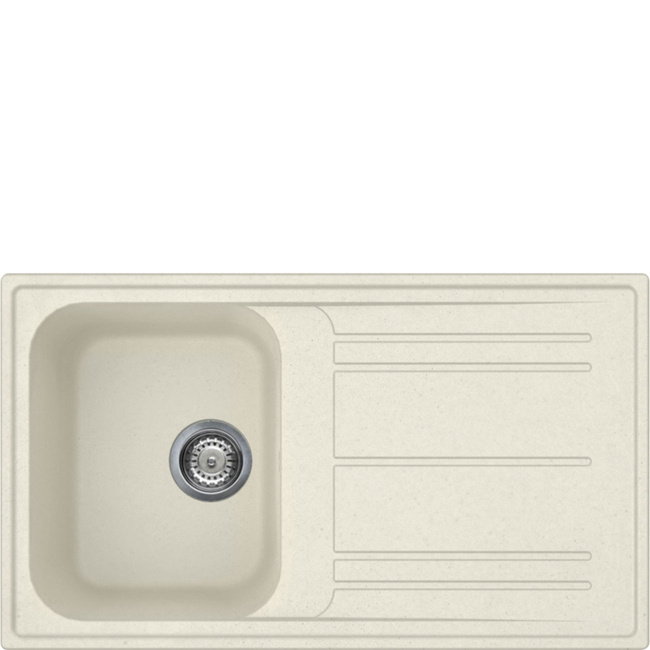 Smeg - Zlewozmywak kompozytowy RIGAE LZ861P Kremowy