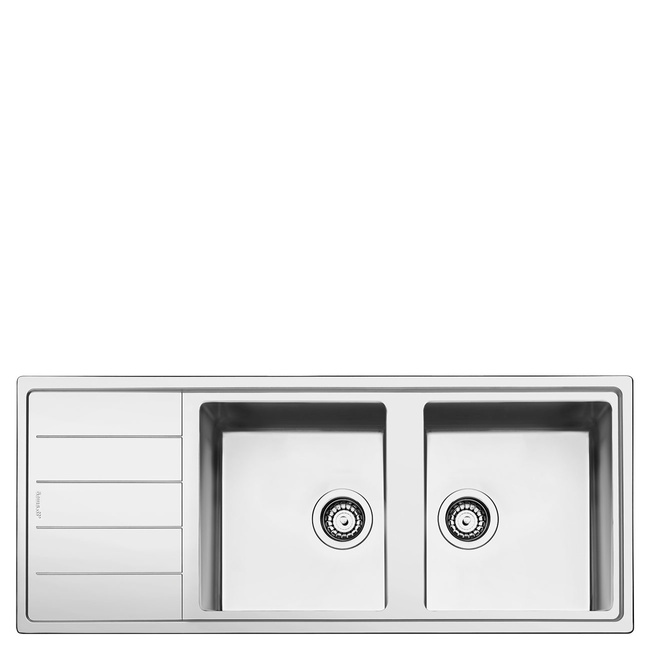 Smeg - Zlewozmywak ze stali nierdzewnej Mira Ldr116-2 stal nierdzewna