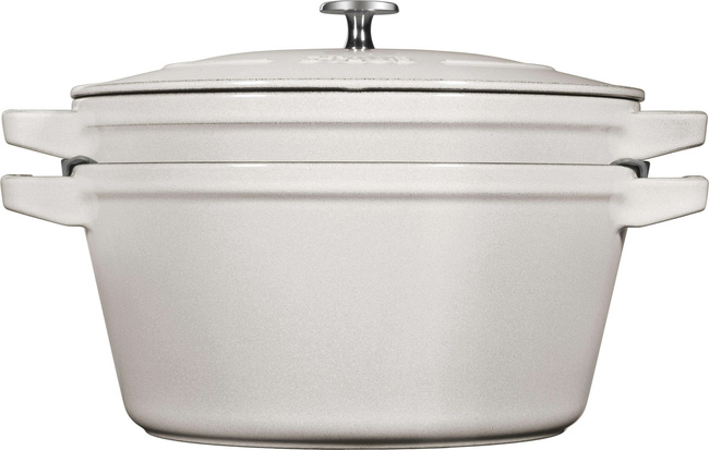 Zestaw 2 naczyń + pokrywka 24 cm Truflowy - Staub