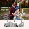 Nosidełko Momcozy z siedziskiem biodrowym 2 w 1, szare