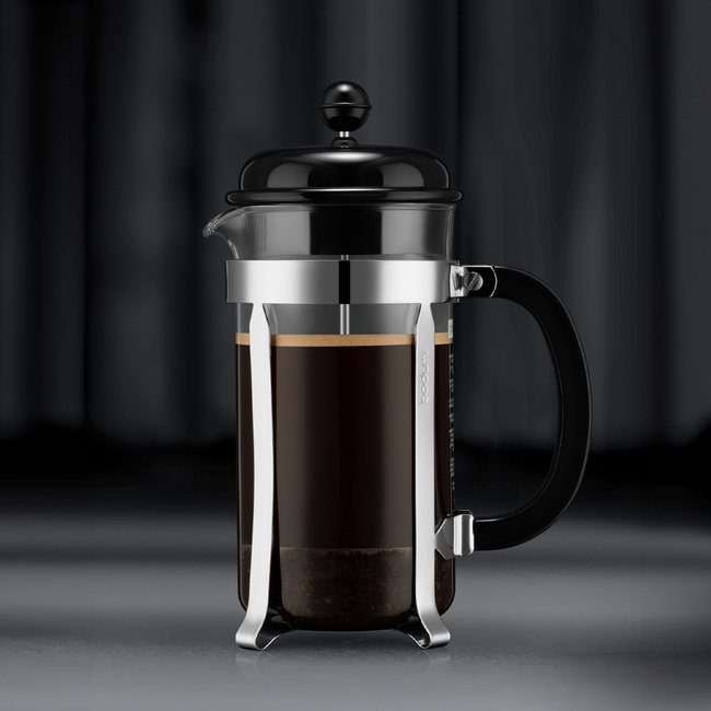 Zaparzacze tłokowe French press Caffettiera 1 l Black