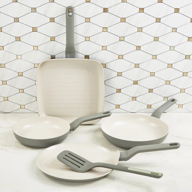 4-el. Zestaw patelni Balance eco grey + łopatka - Berghoff