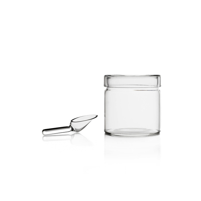 cukiernce do cukru 300 ml Clear ze szklaną łyżeczką - Ichendorf Milano