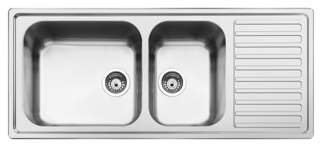 Smeg - Zlewozmywak ze stali nierdzewnej Alba Lgr116-2 Stal nierdzewna.