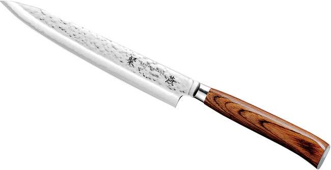 Nóż Sashimi Tamahagane Tsubame Brown Vg-5, Stalowy, Japoński, 21cm