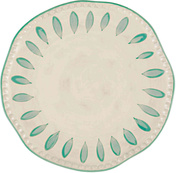 Domitilla Verde Acqua Talerz Obiadowy - 27 Cm - Rose&Tulipani