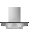 Smeg - Okap przyścienny, 60 cm, T-kształtny Universal Kbt600ve Stal nierdzewna + Szkło.