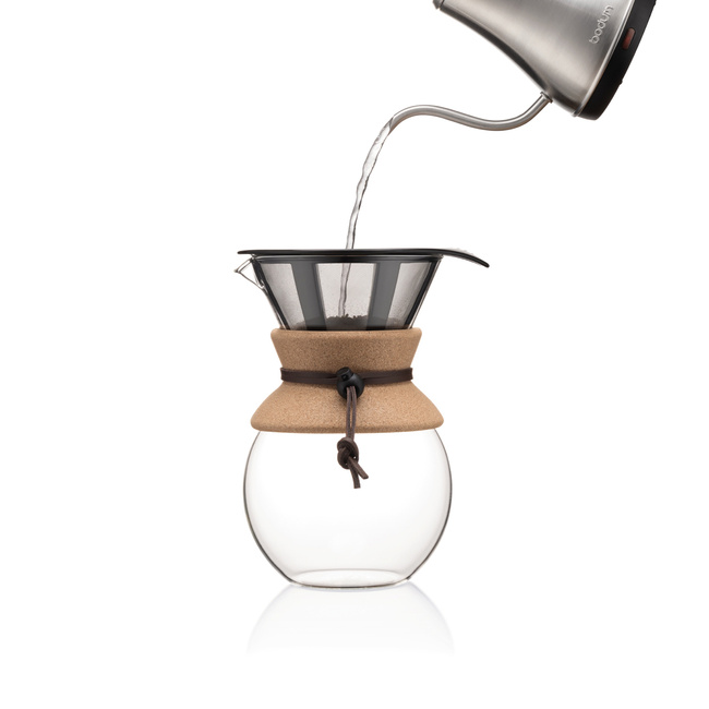 Bodum zaparzacz do kawy z filtrem stałym Pour Over 1l Cork