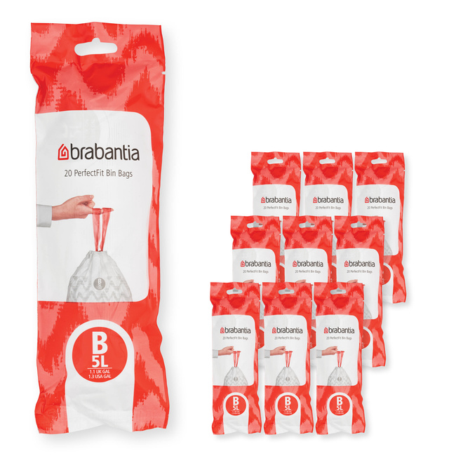 Worki na śmieci Perfectfit Rozmiar B 5l 200szt 10x20 100314 - Brabantia