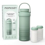 Przenośna chłodziarka do mleka matki Momcozy CM01, 650 ml, zielona