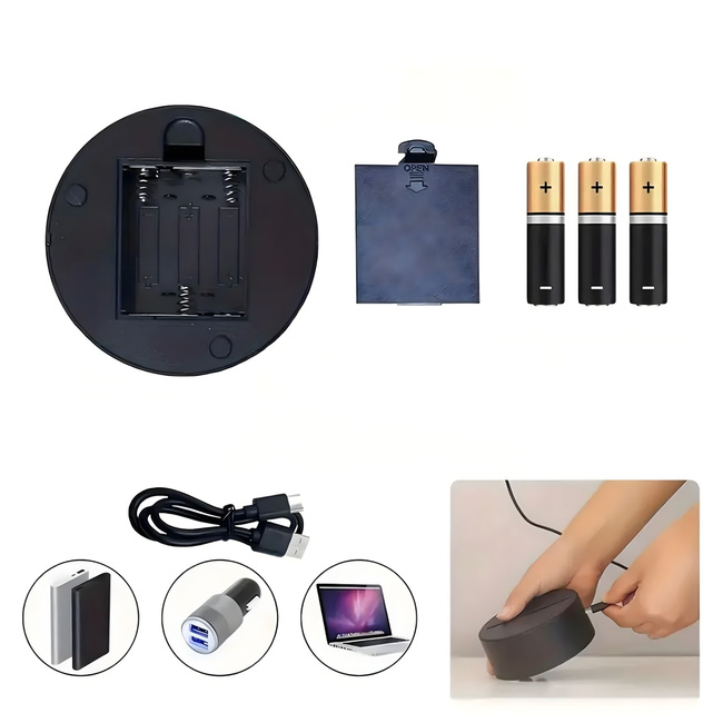Extralink Home | Lampka nocna Miś Serce 3d | Iluzja optyczna do sypialni Usb