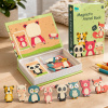 Extralink Kids | Układanka magnetyczna dla dzieci | Książka, Puzzle, 68 el. Zwierzątka