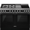 Smeg - Kuchnia wolnostojąca PORTOFINO - czarny