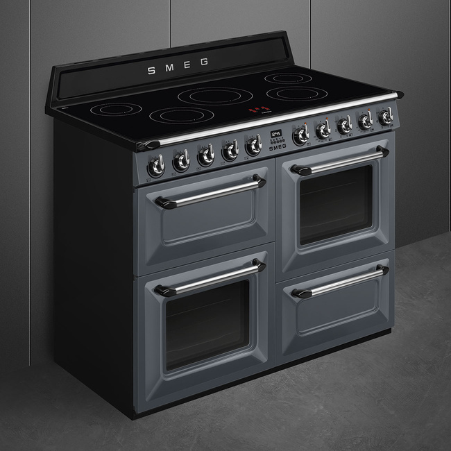 Smeg - Kuchnia Wolnost, 110cm, Victoria, Nieb. Victoria Tr4110Igr2 Niebieskoszary.