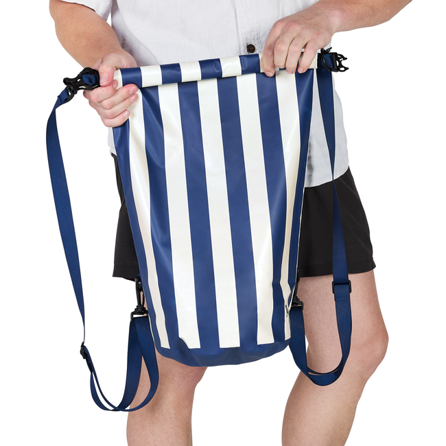 Torba wodoodporna Dock & Bay Whitsunday Blue z zamknięciem rolowanym i paskami plecaka