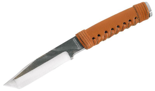 Nóż Boker Magnum Survivor Full Tang Stal 440A Głownia Tanto 12 cm Pochwa Skórzana