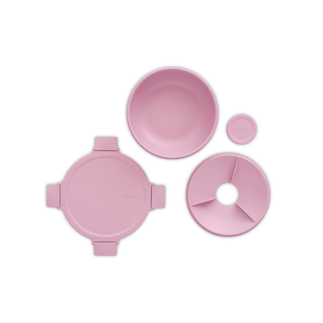 Miska na sałatkę Brabantia Make & Take 1,3 l z pojemnikiem na dressing, Lilac Pink