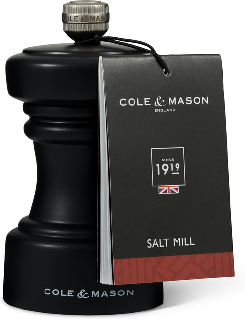 Młynek do soli Hoxton czarny mat 10,4 cm - Cole&Mason
