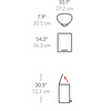 Kosz pedałowy Simplehuman CW2108, 6 l, półokrągły, biała stal