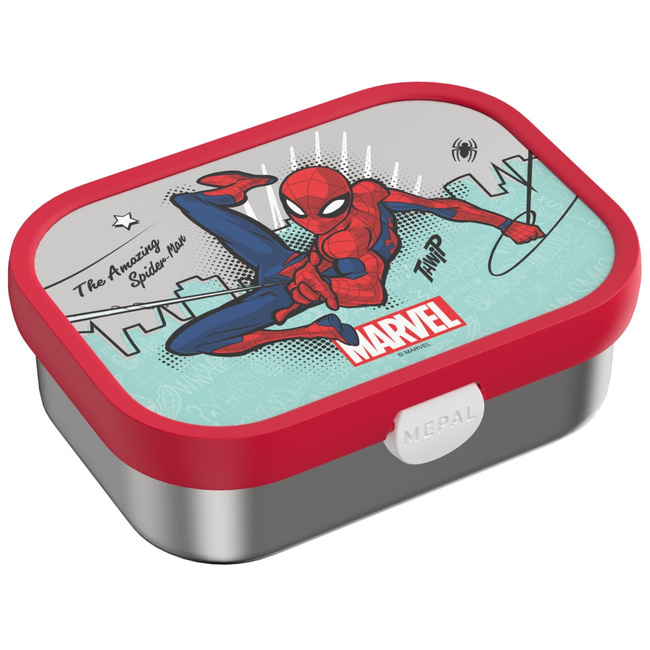 Lunchbox stalowy Mepal Campus Spiderman, 750 ml, wkład bento i widelczyk