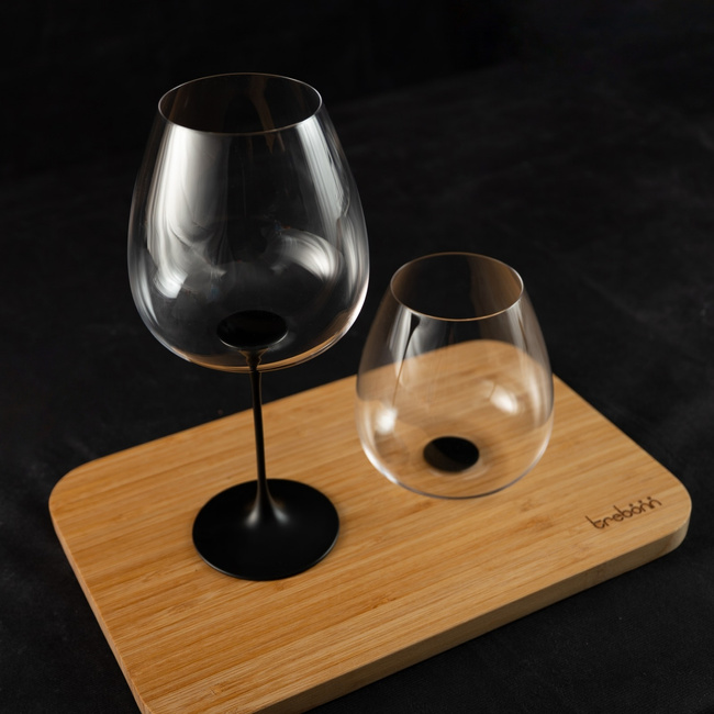 Kieliszki do wina Trebonn SplitGlass Origini Langhe, czarne, 650 ml, 2 szt., bez nóżki