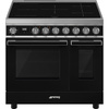 Smeg - Kuchnia wolnostojąca PORTOFINO - czarny