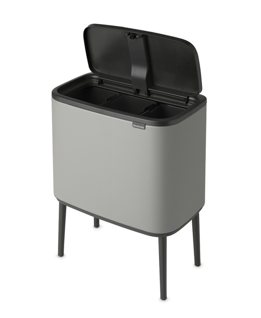 Kosz na śmieci Touch Bin Bo 3 x 11L Mineral Concrete Grey - Brabantia