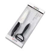 Zestaw nóż uniwersalny Gen 11cm i obieraczka 4cm czarny Kyocera
