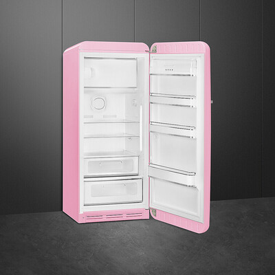 Smeg - Chłodziarko-zamrażarka FAB28RPK6 50'S RETRO STYLE - pastelowy róż