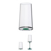 Kieliszki do szampana Trebonn SplitGlass, wąskie, zielone, 320 ml, 2 szt., bez nóżki