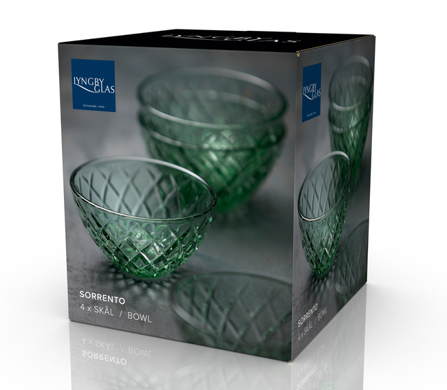 Miska Sorrento 12 cm 6 sztuk Zielona 29031 - Lyngby Glas