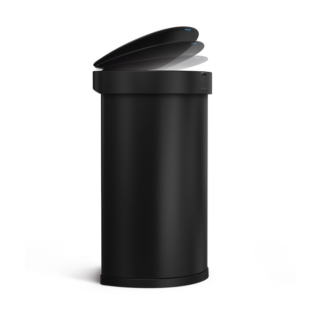 Kosz z czujnikiem ruchu Simplehuman Sensor ST2044, 45 l, półokrągły, matowa czerń