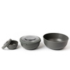 Amuse 3 miski z pokrywkami szare