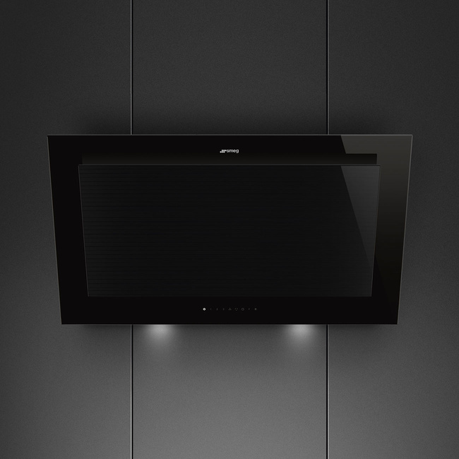 Smeg - Okap kuchenny, 90 cm, Linea, KV194B3 LINEA - czarny