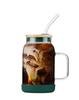 Słoik ze słomką 600 ml Zielony Fuori 29828 - Vialli Design