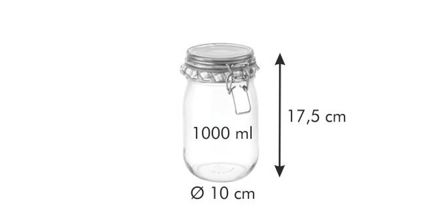 Słoik na przetwory z klipsem Tescoma Della Casa 1000 ml - Tescoma