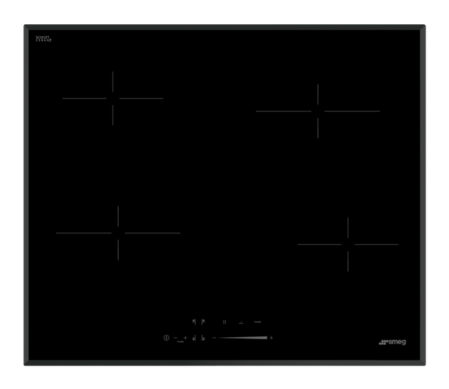 Smeg - Płyta kuchenna Universal Se464Tb Czarny