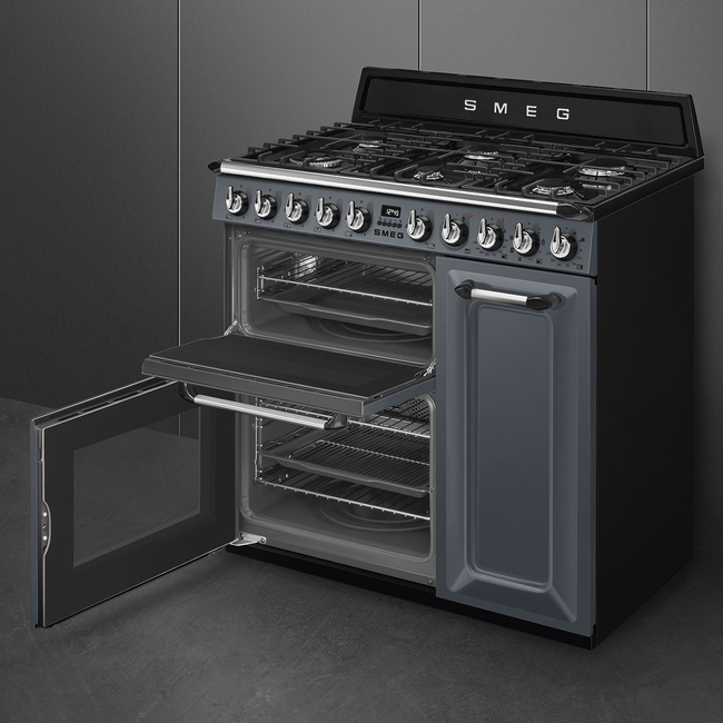Smeg - Kuchnia wolnost., 90cm, Victoria, nieb. Victoria TR93GR Niebieskoszary.