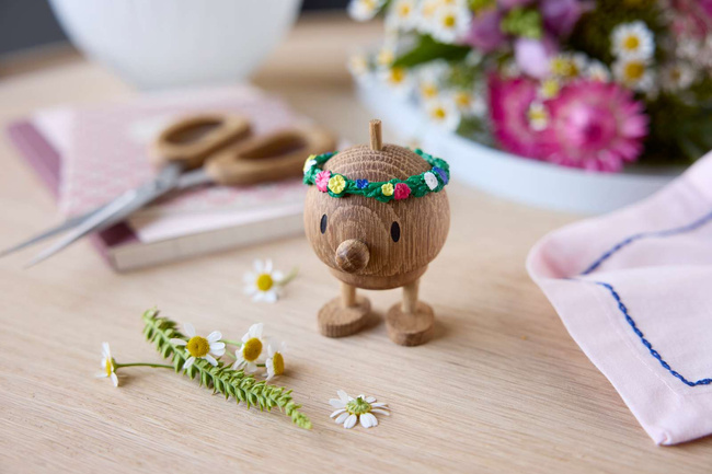 Hoptimist Flower Bumble S Figurka Dębowa Oak Fsc 7,5 cm Dekoracja Duńska