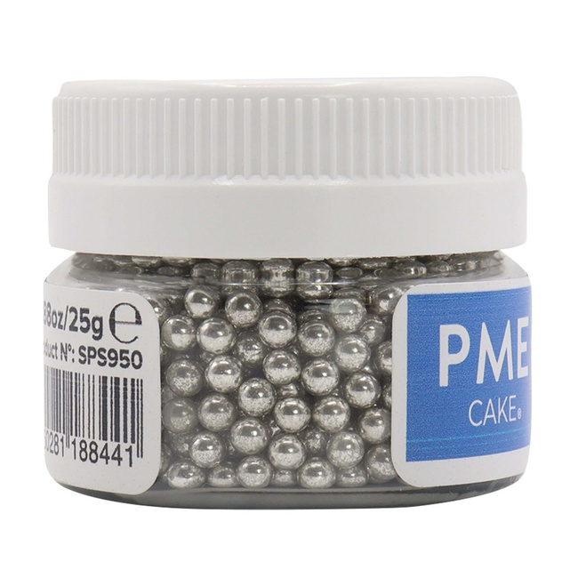 Pme Cukrowe Perełki Dekoracyjne 100 G 3 Mm, Srebrny