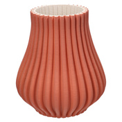 Wazon ceramiczny Rituali Domestici Lino, brązowy, matowy, struktura lnu, 28 x 25 cm